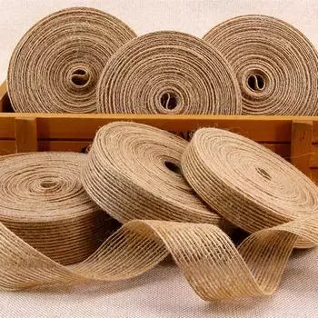 10 м 38 мм натуральная винтажная джутовая лента из мешковины для свадьбы, ремень для ремня, флористика, вечерние, рождественские украшения, сделай сам, подарочная упаковка 3.8cm 10M