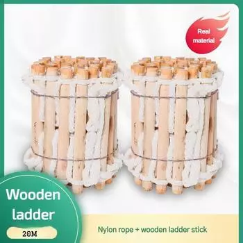 10 м деревянная лестница для работы на большой высоте, удлинение для тренировок на открытом воздухе, скалолазание, мягкая веревочная лестница, пожарная лестница