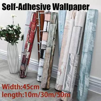 10 м гостиная кухня ванная комната водостойкая наклейка на стену домашний декор съемные ПВХ кирпичный камень самоклеющиеся обои 8291