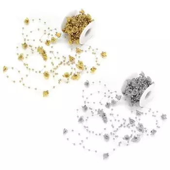 10 м искусственный жемчуг, бусины, цепочки, лента, роза, нить, бисерная линия, аксессуары для одежды, сделай сам, мате Gold