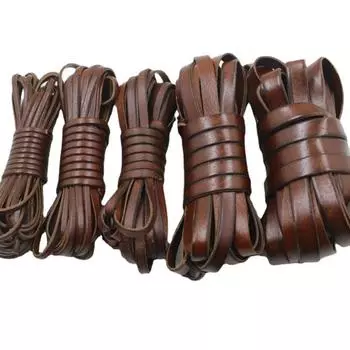 10 м натуральная коровья кожа, широкий плоский шнур, полоски веревки, ремни, поделки своими руками 3mm