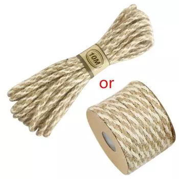 10 м натуральный джутовый шпагат веревка шнур DIY ремесло мешковина свадебный скрапбукинг