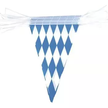 10 м Октоберфест Бантинг Баварский баннер Украшение Баварский клетчатый флаг Приветственный баннер для немецкой тематической вечеринки Гирлянда Украшение
