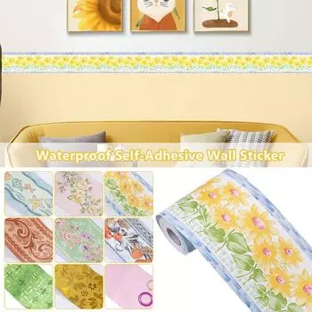 10 м ПВХ водонепроницаемый поясной водонепроницаемый самоклеящийся плинтус линия обои фартук гостиная декор бордюр настенные наклейки