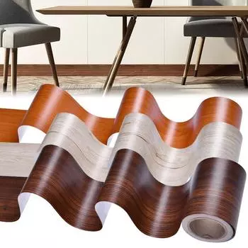 10 м/рулон с рисунком под дерево Плинтус Наклейка на стену Наклейка на угол стены Полоска Наклейка на край ПВХ