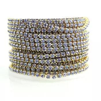 10 м стразовый декор «сделай сам», лента-цепочка, отделка, стразы, хрустальное стекло, прозрачное блестящее ручная работа Gold/2mm мятный зеленый