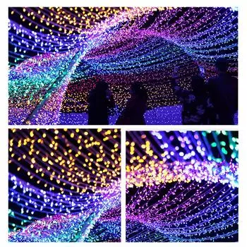 10 м светодиодная гирлянда для помещений, встраиваемая гирлянда, водонепроницаемая гирлянда для сада, свадьбы, вечеринки, Рождества, Нового года, украшения Multicolour&US plug