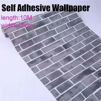 10 м водонепроницаемая наклейка на стену для гостиной и кухни, домашний декор, ремонт мебели, ПВХ, кирпичный камень, самоклеющиеся обои 5191