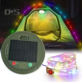 10 м выдвижной уличный фонарь для кемпинга, перезаряжаемый через USB, солнечный, IP67 водонепроницаемый, регулируемый, складной, светодиодный фонарь для садовой палатки, декоративный фонарь B