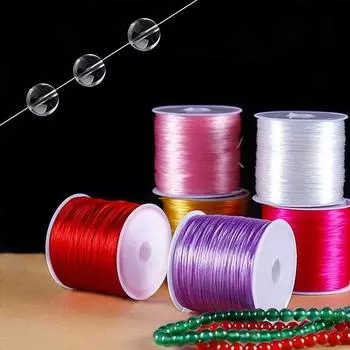 10 метров/50 метров/рулон, прочные эластичные шнуры с кристаллами и бисером, нить для DIY браслета, ожерелья, изготовления ювелирных изделий 10Meter белый