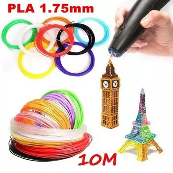 10 метров/объем PLA 1,75 мм 3D-ручка для печати Производство ABS-нити Материалы для печати Пластик DIY красный