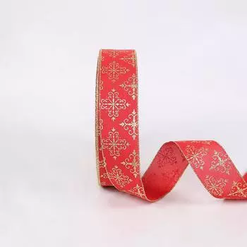 10 метров Роскошная Рождественская лента из искусственного льна, доступная в нескольких цветах для креативных сезонных украшений 10m Red