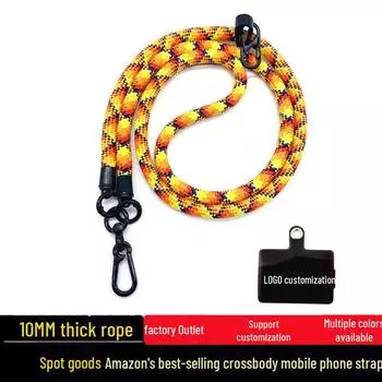 10-миллиметровый шнурок для мобильного телефона: Стильный дизайн кроссбоди для мужчин и женщин, прочный и высококачественный. Доступны в длинном и коротком вариантах. 10mm