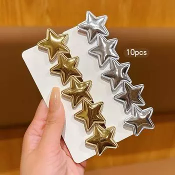 10 милых маленьких заколок-звездочек для ежедневного использования в качестве аксессуаров для волос Size fits all