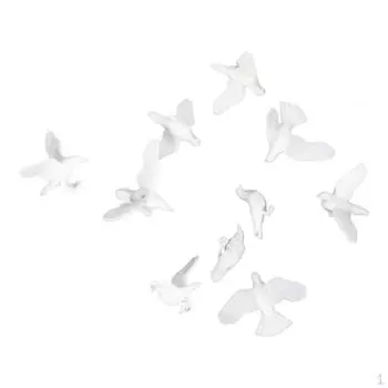 10 мини-пластмассовых изделий из смолы, ландшафтный дизайн, голубь, животное, домашнее животное, декор кукольного домика S