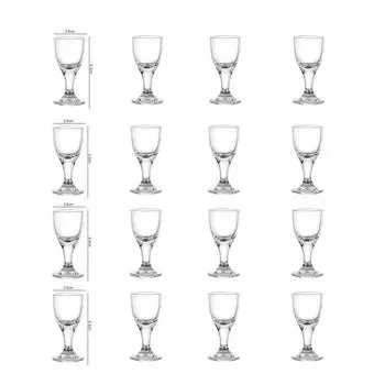 10 мл/15 мл 12 шт. Рюмка для крепких напитков Бокалы для виски Роскошный бокал для байцзю Посуда для напитков Прозрачный бокал для вина на высокой ножке Изысканные подарки 12pcs