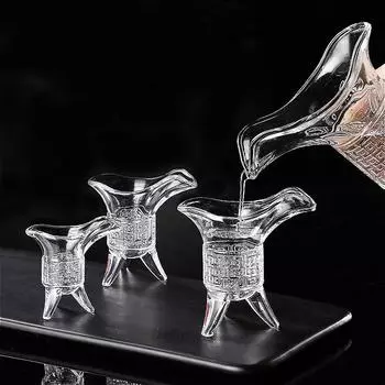 10 мл/20 мл/30 мл/100 мл креативная чашка Байцзю древний императорский бокал для вина китайский стиль трехногая коктейльная кружка уникальная кружка для спиртных напитков 10ml-100ml