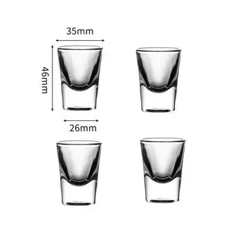 10 мл/20 мл/30 мл/31 мл Роскошный хрустальный стеклянный стакан 4 шт. Водочный стакан Высококачественные подарки Крепкий ликер Прозрачный стеклянный барный стаканчик-пуля 4pcs