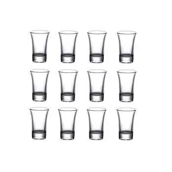 10 мл/20 мл Роскошный маленький бокал для вина с золотым ободком Наборы по 12 шт. SGlass Толстодонный бокал для байцзю Бокал для водки Праздничная посуда 12pcs