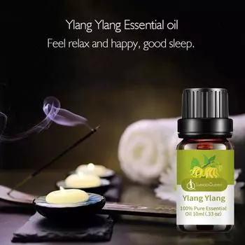 10 мл эфирное масло иланг-иланга, ботаническая ароматерапия, сужение пор, улучшение кожи, увлажнение, успокаивающее настроение, массажное масло 10ml Ylang