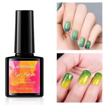 10 мл быстросохнущий безопасный состав многоцветный лак для ногтей градиент температуры изменение гель-лака для ногтей принадлежности для ногтей 3