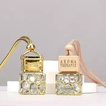 10 мл флакон духов для автомобиля с эфирными маслами освежитель воздуха автомобильный орнамент парфюмерная подвеска автомобильные аксессуары(Только флакон, без парфюма) прозрачный