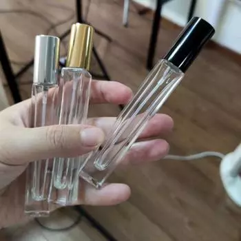 10 мл Инструмент для макияжа Удобный для переноски Прочный многоразовый стеклянный парфюм Пустой контейнер Флакон для духов серебряный