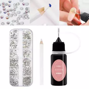 10 мл клей для ногтей клей для сверла клей для ногтей гель-лак для дизайна ногтей плоское дно сверло точечный инструмент для сверления