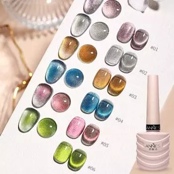 10 мл лак для ногтей Отличная насыщенность без стимуляции Мечтательный цвет Блестящий смузи-эффект Маникюр Быстросохнущий Светоотражающий блеск для ногтей Сверкающий кот E
