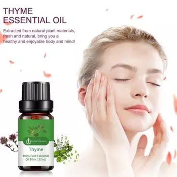 10 мл массажное масло для тела, легко впитывается, не вызывает раздражения, успокаивает, растительный экстракт, деликатно помогает пищеварению, изысканное эфирное масло тимьяна для кожи для женщин Thyme