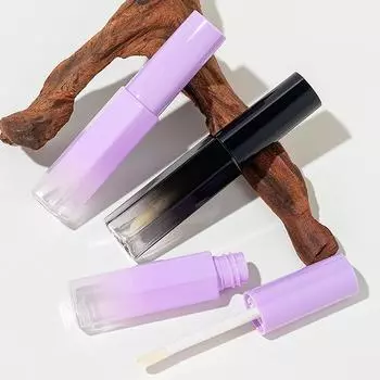 10 мл многоугольный пустой тюбик для блеска для губ, пластиковые многоразовые флаконы, контейнер для жидкой помады, мини-флакон для образца блеска для губ, квадратная форма чёрный