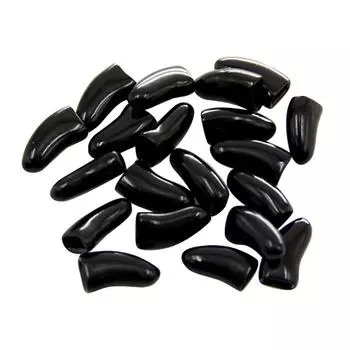 10 мл накладки на ногти для домашних животных, накладки на кошачьи ногти, накладки на ногти для собак, накладки для кошек, против царапин, 20 шт., без клея XXL чёрный