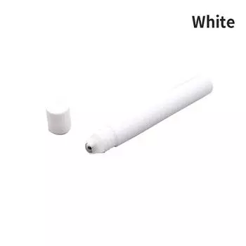 10 мл пустой флакон для духов в рулоне с шариком, пластиковый контейнер для масла из нержавеющей стали белый