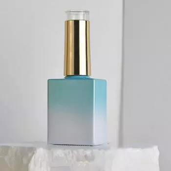 10 мл синий и белый градиентный лак для ногтей, клей, пустая бутылка, градиентный цвет, бутылка для лака для ногтей, бутылка для клея с кисточкой