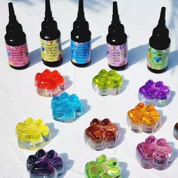 10 мл УФ-клей на основе смолы Экологичный быстроотверждаемый яркий цвет Безопасный ингредиент Прозрачный широко используемый водонепроницаемый ювелирный ремесленный клей Прозрачный полимерный УФ-клей чёрный