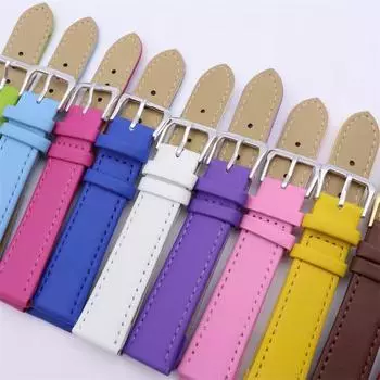 10 мм/12 мм/14 мм/16 мм/18 мм/20 мм/22 мм/24 мм для мужчин и женщин из искусственной кожи, однотонный ремешок для часов, ремешок для часов 14mm чёрный