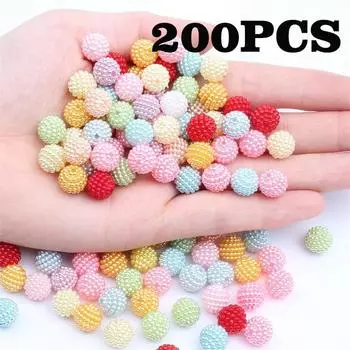 10 мм 200 шт. акриловые бусины Байберри круглые свободные бусины для изготовления ювелирных изделий аксессуары «сделай сам» 10mm белый