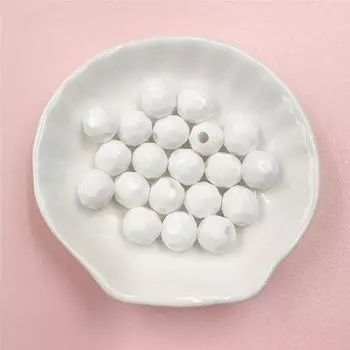 10 мм 20 шт. акриловый диско-шар ярких цветов, ювелирные изделия, материалы из бисера, круглые бусины для изготовления ювелирных изделий, аксессуары ручной работы белый