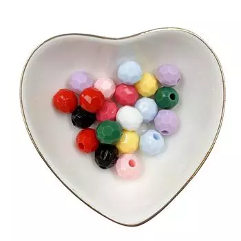 10 мм 20 шт. акриловый диско-шар ярких цветов, ювелирные изделия, материалы из бисера, круглые бусины для изготовления ювелирных изделий, аксессуары ручной работы белый