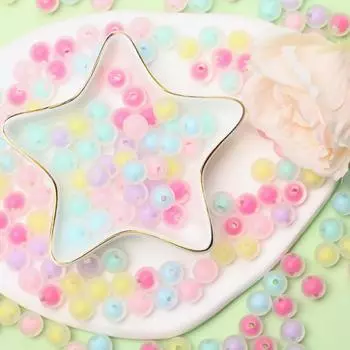 10 мм 20 шт матовые DIY ювелирные аксессуары сэндвич для браслета серьги изготовление сердечника Spun модные круглые свободные бусины