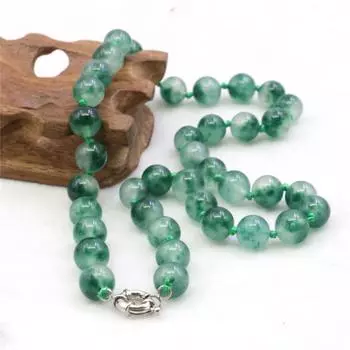 10 мм Круглый Зеленый Многоцветный Арбуз Турмалин Ожерелье Натуральный Камень Женщины Девушки Галстуки DIY Модные Ювелирные Изделия Дизайн Дизайн 10mm