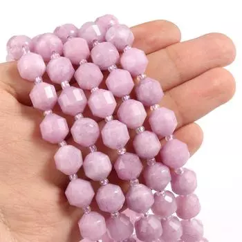 10 мм натуральный камень ангелит граненой формы колонна свободные бусины «сделай сам» для изготовления ювелирных изделий браслеты в подарок на день рождения 15 дюймов 10x9mm approx 32pcs