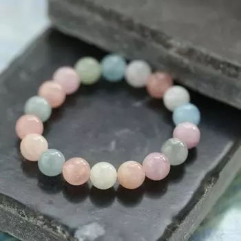 10 мм натуральный морганит конфетный браслет вишневый цвет агат свободный браслет из бисера Diy ювелирные аксессуары