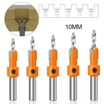 10 мм прочный винт с потайной головкой из алюминиевого сплава, ступенчатая дрель, деревообрабатывающий инструмент 3.5*10