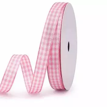 10 мм Свадебные украшения из конфет, вязанная клетчатая лента, отделка подарочной коробки для вечеринки, декоративная тесьма, лента-бантик ручной работы, 4,5 м 1PC
