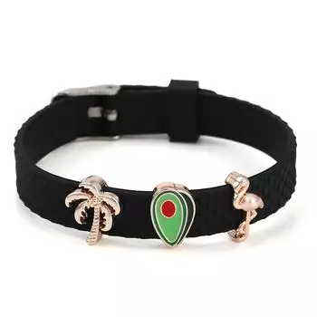 10 мм весенний стиль бусины авокадо сетчатые браслеты с регулируемой силиконовой цепочкой браслеты-подвески для женщин ювелирные изделия специальное предложение оранжевый