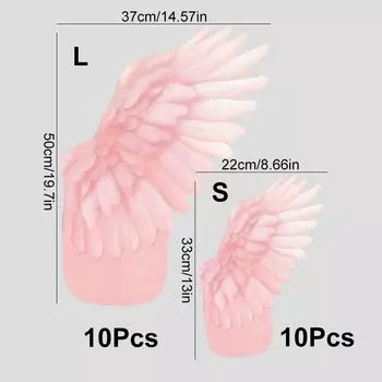 10 наборов Небо и птицы Свадебные принадлежности для вечеринки Перо Крыло Форма бумажная упаковка Флористический букет 5 цветов розовый
