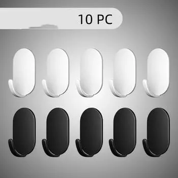 10 настенных крючков из нержавеющей стали для подвешивания 33 фунтов (Максимум) Сверхпрочные самоклеящиеся крючки, самоклеящиеся крючки для ключей, ванной, душа, на открытом воздухе.