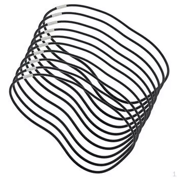 10 нитей 18-22 дюйма, 3 мм, черное резиновое ожерелье, веревочная цепочка для изготовления ювелирных изделий, с застежками, сделай сам