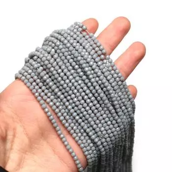 10 нитей, рейки лечебные натуральные камни серая шпинель бусины 3 мм круглые свободные разделительные бусины для изготовления ювелирных изделий своими руками ожерелье браслет праздничные подарки ремесло 38 см 10String/38cm серый